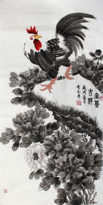 戚明四尺國畫《富貴吉祥》