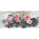 姜康六尺牡丹畫《富貴神仙圖》