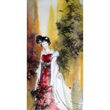 河南美協(xié)顏涵參展四尺仕女圖（詢價）