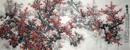 【已售】丈二公司大廳梅花《報春圖》