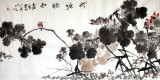 四川美協(xié)西蜀山人四尺荷花圖《荷塘聽雨》