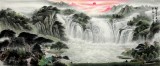 小八尺聚寶盆風(fēng)水山水《旭日東升》