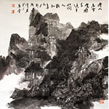 淮南美協(xié)副主席鄭慶年四尺斗方水墨作品