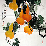 四尺斗方風水畫《福祿圖》