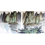 寧良成四尺金線山水《漓江早春》