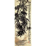 李明成三尺對(duì)聯(lián)寫意竹子圖