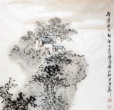 庾超然三尺古意山水《攜琴訪友圖》