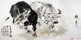 王向陽四尺國畫風水牛《仁者無敵》 中國美術家協(xié)會會員