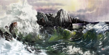 朝鮮一級(jí)藝術(shù)家 京敏《大海》