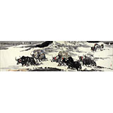 王向陽牦牛作品《銀色世界》 當代著名畫家（詢價）