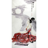 北京畫院李鳳英四尺仕女圖《靜思圖》（詢價(jià)）