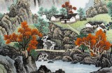 【已售】寧良成四尺精品山水畫《清秋圖》