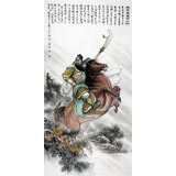 可定制 趙金鸰四尺忠義招財(cái)關(guān)公圖《雄風(fēng)萬里震山河》(詢價(jià))