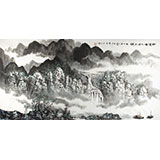 張春奇四尺山水畫《野渡無人舟自橫》徐悲鴻紀(jì)念館藝術(shù)中心理事