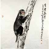 王向陽四尺斗方《步步高升》 中國(guó)美術(shù)家協(xié)會(huì)會(huì)員