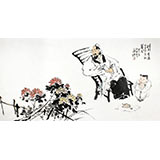 【已售】陳漫之四尺賞菊?qǐng)D《待到重陽日》（詢價(jià)）