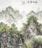 QA蒲家瑞三尺精品四條屏《春夏秋冬》