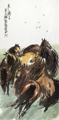 劉紀三尺駿馬圖《天之驕子》 中國畫大家 真跡收藏（詢價）