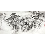 名家孔方四尺精品山水畫《中歲頗好道 晚家南山陲》(詢價)