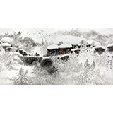 名家趙金鸰太行雪村系列之四尺《瑞雪》(詢價)