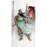 可定制 中國美協(xié)趙金鸰四尺關(guān)公圖《忠義千秋》(詢價(jià))