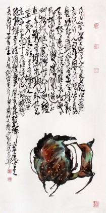 劉紀四尺國畫馬《白日登山望烽火》