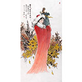 中國美協(xié)趙金鸰四尺昭君仕女畫《塞外亦聞漢樂聲》(詢價)