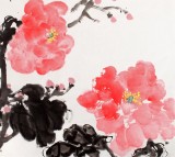 【已售】李勝春三尺斗方國畫牡丹《大富貴》