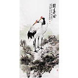 王向陽(yáng)四尺松鶴延年《鶴壽圖》 中國(guó)美術(shù)家協(xié)會(huì)會(huì)員（詢價(jià)）