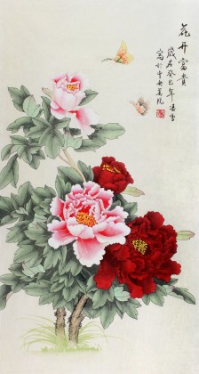 北京美協(xié)凌雪三尺牡丹畫《花開(kāi)富貴》