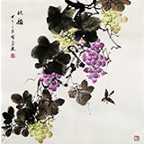 安徽美協(xié)何華賢四尺斗方《秋韻》