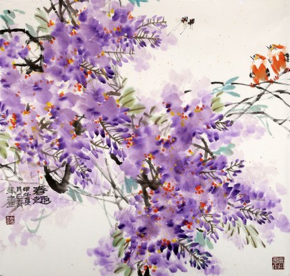 中國(guó)煤炭美術(shù)家協(xié)會(huì)理事 鄭慶年《春趣》