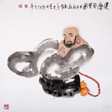 南海禪寺 妙林居士 四尺斗方《達摩面壁圖》