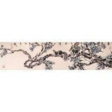 曲逸之 四尺對(duì)開《春信》 河南省著名花鳥畫家