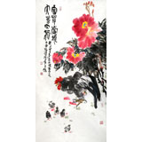 花鳥畫家曲逸之四尺作品《富貴當(dāng)頭》