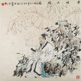 陳樂四尺斗方《東坡品硯圖》