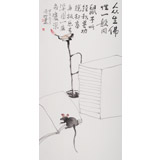 民盟美協(xié)理事黃奇松三尺《聽佛》