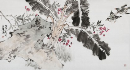 中國美協(xié)會員張延東三尺《芭蕉》