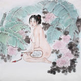 魏志平 四尺斗方《花仙子》 河北省美協(xié)會(huì)員