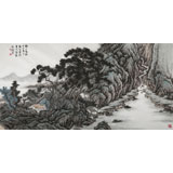 貴州七星關(guān)美協(xié)主席吳顯剛 四尺《溪山客話》