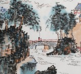 李明成三尺山水畫《林壑憂美》中國(guó)書法家協(xié)會(huì)會(huì)員