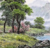 朝鮮名家蔡京華 四尺《鄉(xiāng)村的清晨》