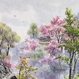 朝鮮畫家金善國 四尺《牡丹峰》