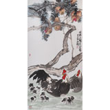 國(guó)家一級(jí)美術(shù)師王永剛 四尺國(guó)畫《明珠千顆送吉祥》（詢價(jià)）