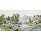 朝鮮名家蔡京華 四尺《小溪之春》