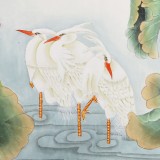 【已售】北京美協(xié)凌雪 六尺花鳥畫《路路皆通》