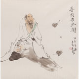 曹建濤 四尺斗方《菩提本無樹》 獨具特色水墨人物畫家