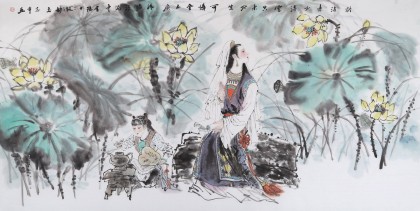 魏志平 四尺《妙玉觀荷》 河北省美協(xié)會員