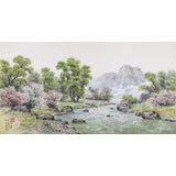 朝鮮名家蔡京華 四尺《山川的春天》