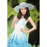 著名青年油畫家朱藝林 布面油畫 《夏日風(fēng)情》